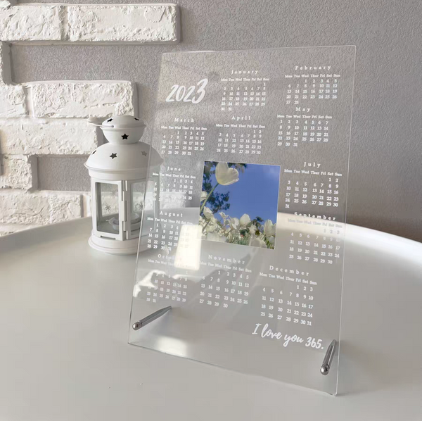 Custom 2023 Calendar-Personalized Acrylic Calendar Photo Stand