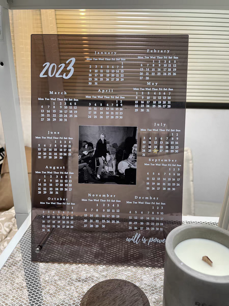 Custom 2023 Calendar-Personalized Acrylic Calendar Photo Stand
